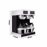Máquina de café com filtro - 2x 1,8 litros - 4kW - incl. 2 jarros de vidro e 4 placas de aquecimento