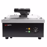 Commercial Saladette Prep Counter - 1210x700mm - 2 Doors - for 9x GN 1/6 - incl. Digital contact grill & Hamburger machine