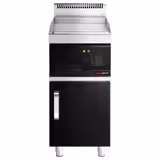 Plancha électrique - plaque chromée dure - 4,5 kW - Lisse - Surface de cuisson : 395x535mm - incl. soubassement avec 1 porte