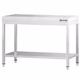 Stół produkcyjny ze stali nierdzewnej PREMIUM - 1000x700mm - z dolną półką & wzmocniony
