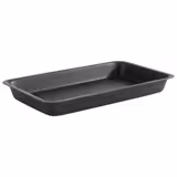 (6 pcs) Serving Tray - LEVANTE - Stainless Steel - 255x160mm - Height: 30mm - Black