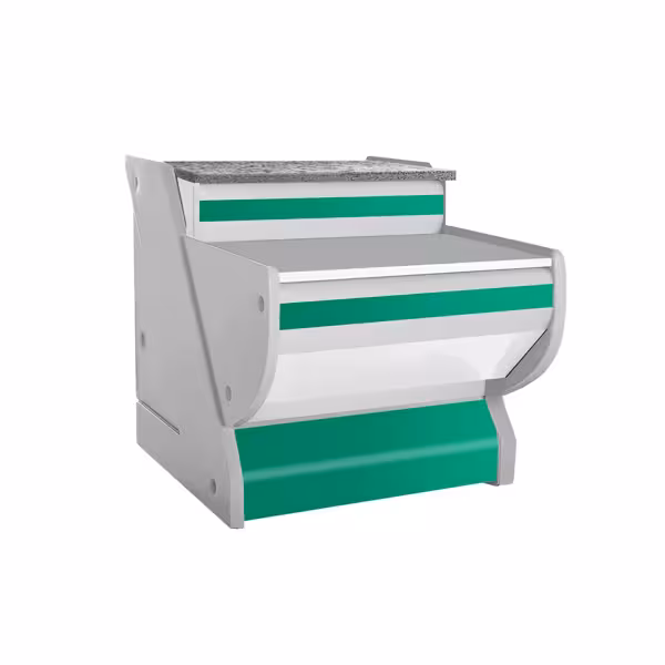 Banco cassa - 800x1150x930mm - Pannello frontale Verde - Piano di lavoro in granito