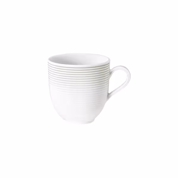 (6 pieces) SELTMANN WEIDEN | Porcelain Latte Coffee Cup 370 ml – Pearl Grey - Blues Series