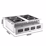 Commercial Drop-in Induction Hob – 6 kW – 4 Cooking Zones