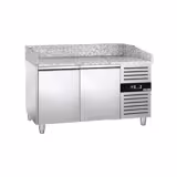 Mesa pizzera refrigerada ECO - 1500x800mm - encimera de granito - con 2 puertas ciegas