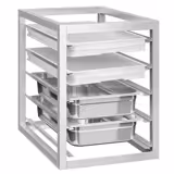 Underrede med 5 insatser - Undermodul 450x660 mm - 450x660x585 mm - GN 1/1; 600x400 mm (Euronorm) - passar Arbetsbord ATK 700 mm djup