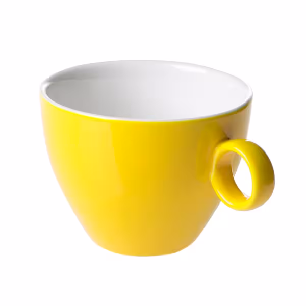 (6 pcs) BART | Cappuccino Cup Colour Cafe - 230ml - Yellow