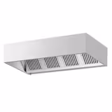 Hotte à adosser professionnelle - Profondeur 1100 - 2200mm - sans moteur - avec filtres et éclairage