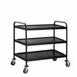 Carrello di servizio - 1000x600mm - con 3 ripiani - Nero