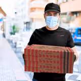 (100 pieces) Pizza box - PIZZABÄCKER - 40 x 40 x 4 cm