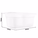 (6 Stück) Polypropylen GN-Behälter 1/4 - milchig - Höhe: 150mm