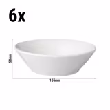 (6 pcs) Bowl - Budgetline - Porcelain - 400ml - square - 155x155mm - White