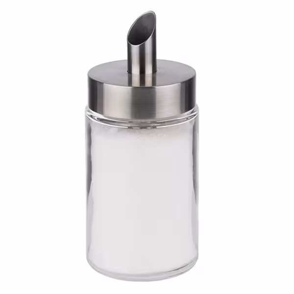(6 peças) Distribuidor de açúcar - vidro - 200 ml - com tubo de dosagem