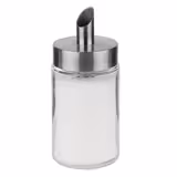 (6 pz) Shaker per zucchero - Acciaio inox - 200ml - Altezza:145mm - con beccuccio dosatore