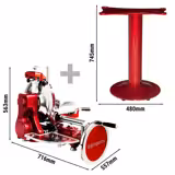 Schwungradmaschine - Messer: Ø 300mm - Rot - inkl. Untergestell