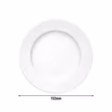 (6 pcs) SELTMANN WEIDEN | Meran Basic Side Plates – Flat – Ø 150 mm – White Porcelain – Ovenproof