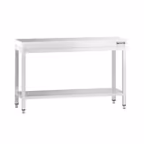 Masă lucru inox PREMIUM 1,2 m - cu polita