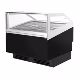 Eistheke ADAM - 1200mm - Umluft - für 12x 5 Liter oder 8x 7 Liter Eisbehälter - Schwarz