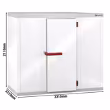 Kylrum 3,31 x 3,31 m - höjd: 2,1 m - 19,35 m³