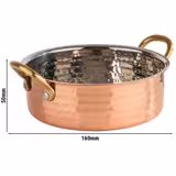 (6 unid) Terrina - MUMBAI - aço inoxidável - 0,7L - Ø 160mm - Altura:50mm - Cobre