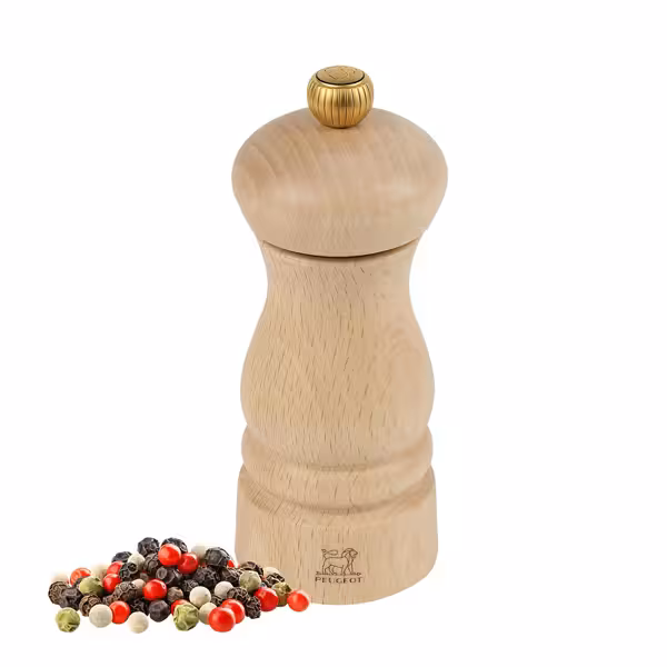 (6 Stück) PEUGEOT | CLERMONT - Pfeffermühle - Holz - Natur - Höhe: 130mm