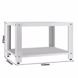 Alakaappi pizzauunille - 1320x750x870 mm - ruostumaton teräs; 1 hylly - yhteensopiva: POE630N & POE6630N