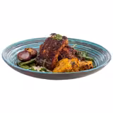 (6 pcs) CANCUN | Plate - Melamine - Ø255mm - Blue/Brown