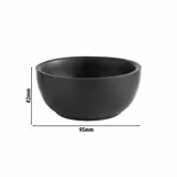 (6 Stück) Schale - LEVANTE - Edelstahl - 0,14 Liter - Ø 95mm - Schwarz