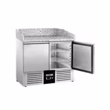 Pizzawerkbank PREMIUM - 935x700mm - granieten werkblad - met 2 deuren