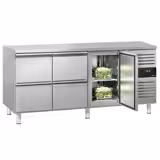 Koelwerkbank ECO - 1795x700mm - met 1 deur - met 4 lades