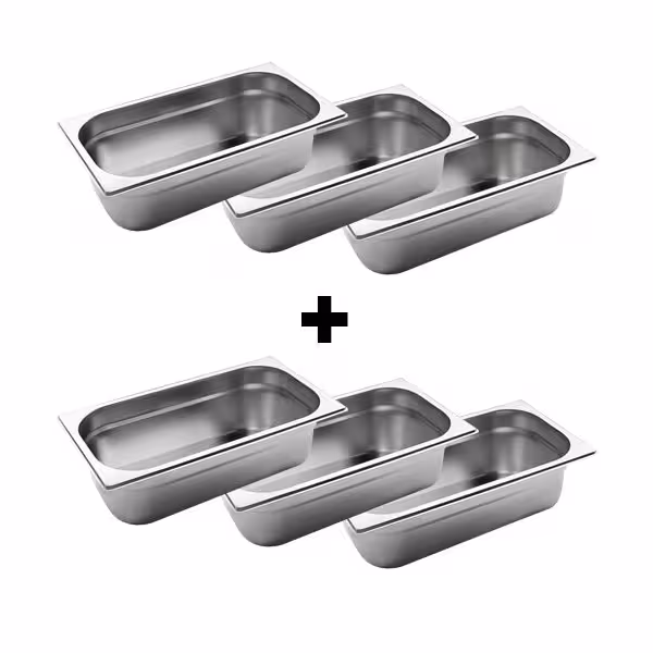 Contenedor GN de ​​acero inoxidable 1/3 - profundidad: 100 mm