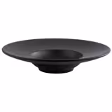 (6 pcs) NERO | Deep Plate - Melamine - Ø290mm - Black