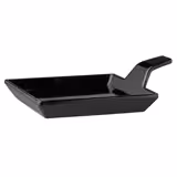 (24 pieces) Flying Buffet Finger Food Canapé Plates – With Handle - Melamine - 120×95 mm - Black