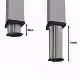 Radni stol od nehrđajućeg čelika ECO - 800x600 mm - Sa podnom pločom bez poleđine