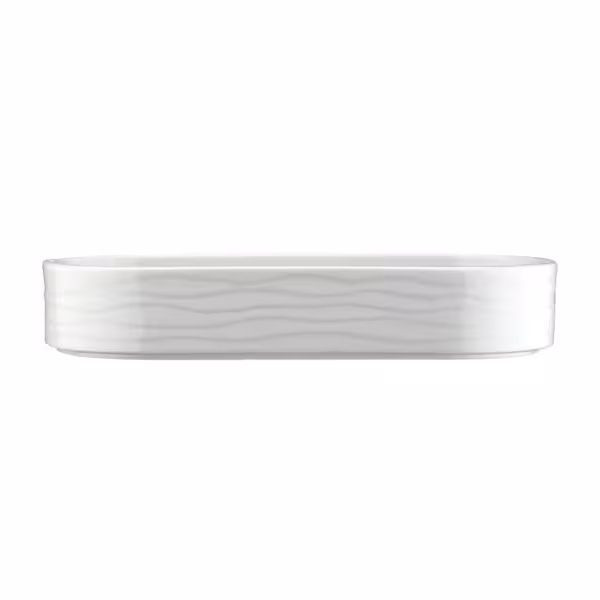 (6 stuks) Saladeschaal - SEA WAVE - Porselein - ovaal - 160x70mm - Wit