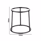 Alzata per buffet - MULTI ROUND - Metallo, PVC - Nero - Tonda - 180x180mm - Altezza: 180mm - con antiscivolo