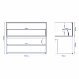 Commercial Toronto Cake Display Counter – 1800mm - Black Front - 2 Shelves - LED - Ambient - Spring Offers