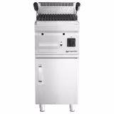 Grill à pierre de lave à gaz – 5,5 kW – grille inclinable – incl. soubassement avec 1 porte
