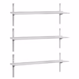 Mensola a parete in acciaio inox PREMIUM - 2000x400mm - con 3 ripiani