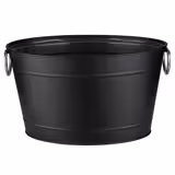 Vasca per bevande - TIN - Metallo zincato - 11L - Nero - con inserto in plastica