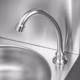 Lavamanos integral - acero inoxidable - con pedal, grifería con agua fría&caliente, dispensador de jabón de acero inoxidable, dispensador de toallas de papel, peto trasero