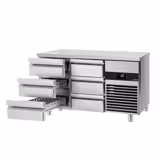 Table réfrigérée PREMIUM - 1400x700 mm - avec 6 tiroirs - incl. planche à découper blanche