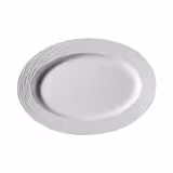 (6 ks) Sea Wave - Talíř/plato - oválný - porcelán - 280×280 mm - bílá