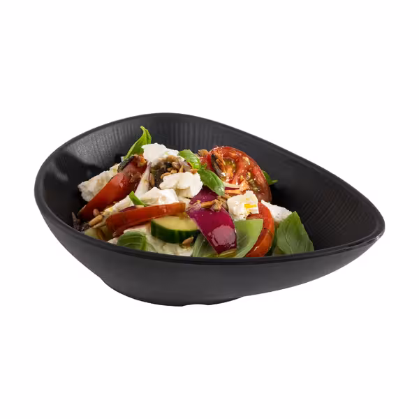(6 stuks) Schaal - NERO - Melamine - 0,6L - 230x180mm - Diepte:50mm - stapelbaar - Zwart