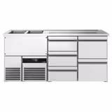 Direct Draw Beer Dispenser / Kegerator PREMIUM - 1950x700mm - 5 Drawers