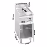 قلاية غاز - سعة الزيت 8 لتر - 6.6 kW - تحكم يدوي - مع صنبور تصريف الزيت - يشمل قاعدة فرن