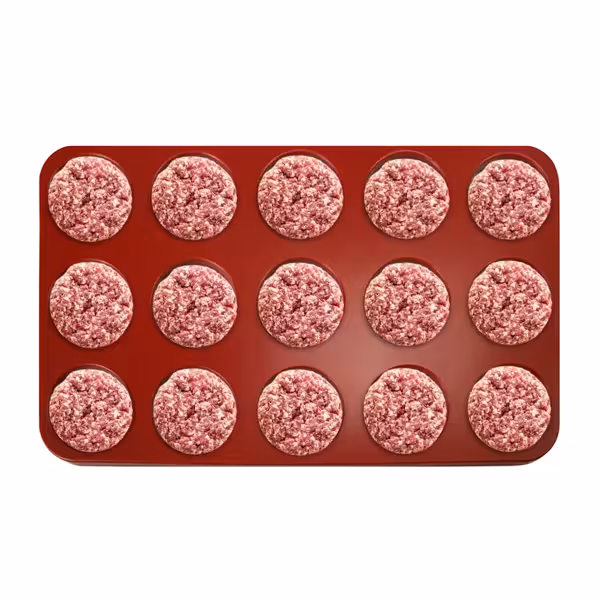 Hamburgerpers - Ø 80mm - kunststof - 85g - rood