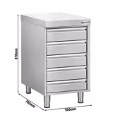 Commercial Dough Ball Storage Cabinet – 5 Drawers – 500 × 700 mm