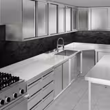 Edelstahl Wandhängeschrank PREMIUM - 1800x400mm - mit Schiebetür - 1000mm hoch