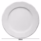 (24 pcs) CLASSICO - Assiette plate - Porcelaine - Ø300mm - Blanc